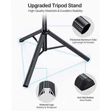 NEXBOOM Cell Phone Tripod Stand with 360° Rotation