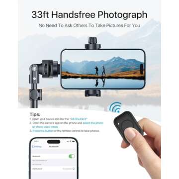 NEXBOOM Cell Phone Tripod Stand with 360° Rotation