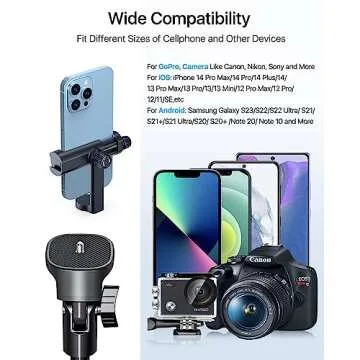 NEXBOOM Cell Phone Tripod Stand with 360° Rotation