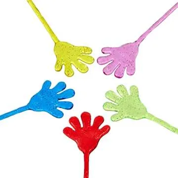 Cool Chimpanzee Stretchy Sticky Hands Kids Party Favors For Kids 4-8 (100-Pack) Toy Assortment, Stoc...