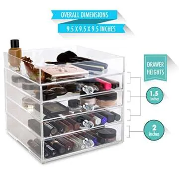 Stylish Daisi Acrylic Makeup & Jewelry Organizer - 5 Tiers