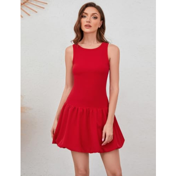 MISSACTIVER Women's Cute Mini Summer Bubble Dress