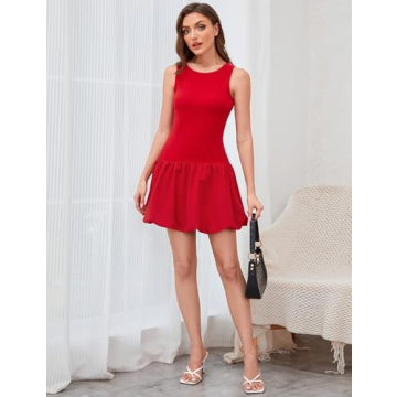 MISSACTIVER Women's Cute Mini Summer Bubble Dress