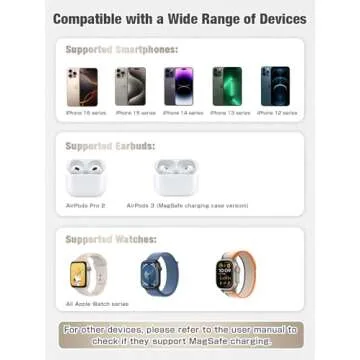 Dooplat 3 in 1 Magnetic Wireless Charger for Apple Devices