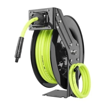 Flexzilla Heavy Duty Air Hose Reel - 3/8 in. x 50 ft. Hybrid, Lightweight