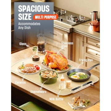 VEPOKA Food Warming Mat - Keep Food Warm at Parties