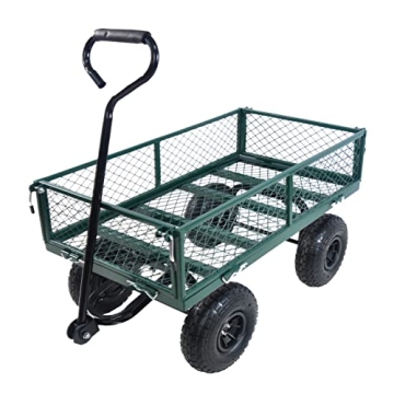 HJRTFLXC Large Capacity Garden Dump Cart - Heavy Duty Outdoor Utility Wagon