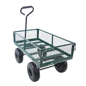 HJRTFLXC Large Capacity Garden Dump Cart Heavy Duty Utility Wagon