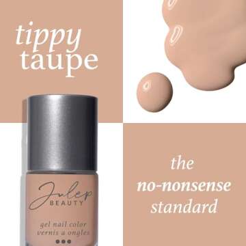 Julep Quick-Dry Gel Nail Polish - Vegan Tippy Taupe, No UV Required, Chip-Resistant