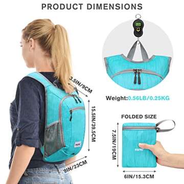 G4Free Lightweight Packable Hiking Backpack 10L/15L Daypack