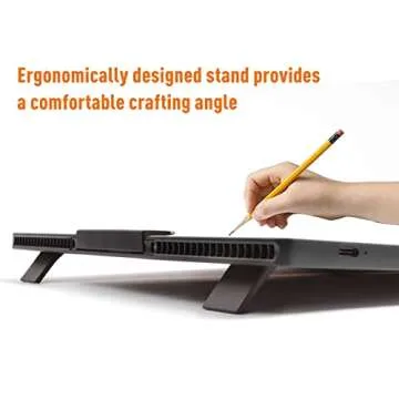 YINGWOND Rechargeable A4 LED Light Pad with Padded Case, Tracing Light Box w/Riser Stands and Paper Clip, 6 Levels of Brightness, Type-c Cable, Wireless Diamond Painting Light Board