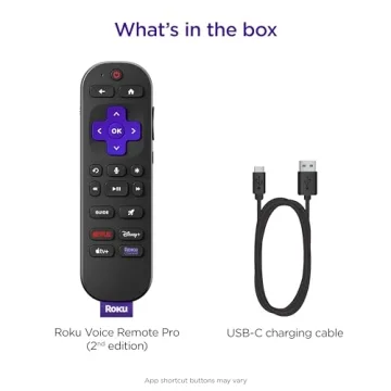 Roku Voice Remote Pro | Hands-Free Rechargeable Remote