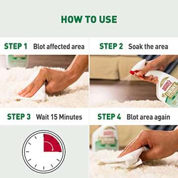 Nature's Miracle Urine Destroyer Plus for Cats, Enzymatic Formula for Severe Cat Urine Stains, 32 oz