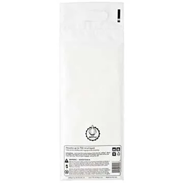 Jet Bag Mono - (Set of 3) The Original Reusable, Protective and Absorbent Bottle Bags for Wine, Growlers or other Liquids Made in the USA!,White