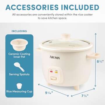 Aroma CoreCoat Pot-Style Rice Cooker for Healthy Cooking