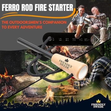 Friendly Swede Ferro Rod Fire Starter for Camping and Survival