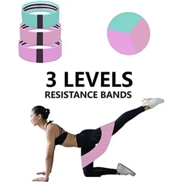 Booty Bands Set of 3 Anti-Slip Resistance Bands for Women