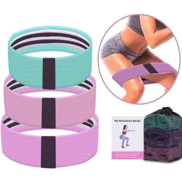Booty Bands Set of 3 Anti-Slip Resistance Bands for Women