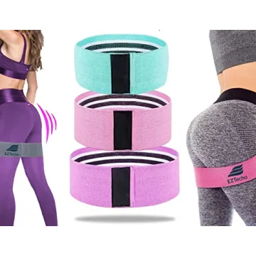 Booty Bands Set of 3 Anti-Slip Resistance Bands for Women