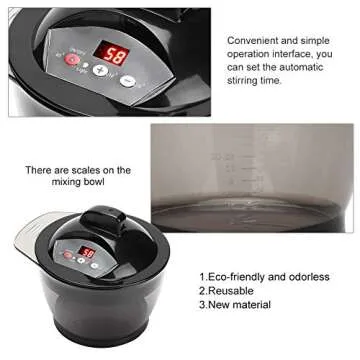 Hair Color Mixing Bowl, Electric Blender Mask Paste Automatic Mixer Hair Dye Cream Mixing Bowl Cream Blender for Hair Salon Home Use