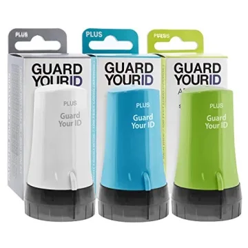 Guard Your ID Advanced 2.0 Roller 3-Pack for Identity Theft Protection, Confidential Security Stamp Mixed Color Kit (Turquoise, Green, White)