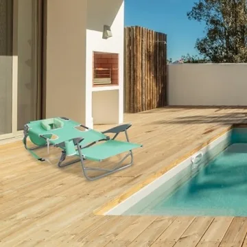 Portable Ostrich Beach Chair with Face Hole - Adjustable and Durable