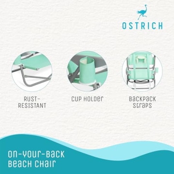Portable Ostrich Beach Chair with Face Hole - Adjustable and Durable