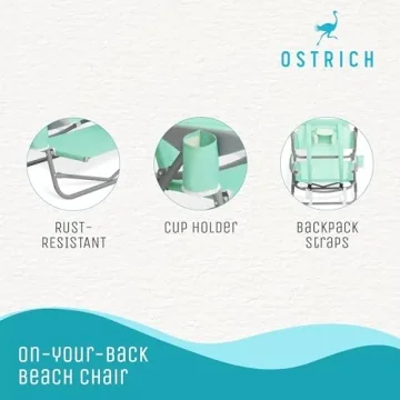 Portable Ostrich Beach Chair with Face Hole - Adjustable and Durable
