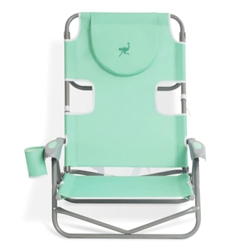 Portable Ostrich Beach Chair with Face Hole - Adjustable and Durable