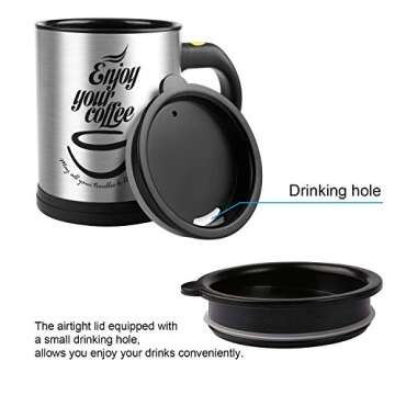 AZFUNN Self Stirring Coffee Mug - Ideal for Travel & Home