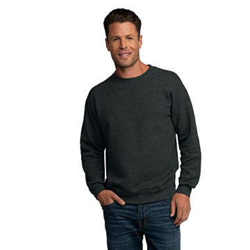 Fruit Of The Loom Men's Eversoft Fleece Sweatshirt - Moisture Wicking, Breathable, Size S-4X | Black...