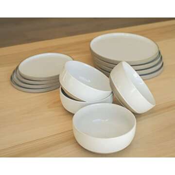 Stylish 25 oz Ceramic Flat Bowls Set for All Occasions