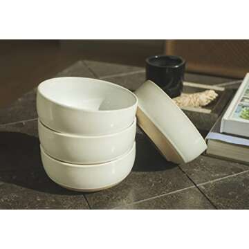 Stylish 25 oz Ceramic Flat Bowls Set for All Occasions