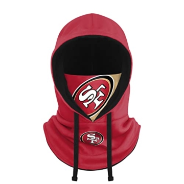 FOCO San Francisco 49ers NFL Drawstring Hooded Gaiter - Stylish & Versatile
