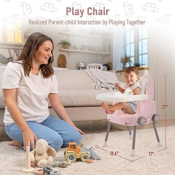 Stylish 3 in 1 High Chair for Infants & Toddlers