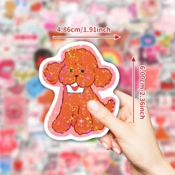 100PCS Holographic Heart Stickers for Valentine’s Day Crafts