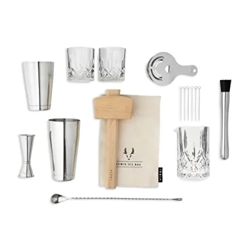 Viski 17-Piece Bar Tools Kit for Cocktail Making