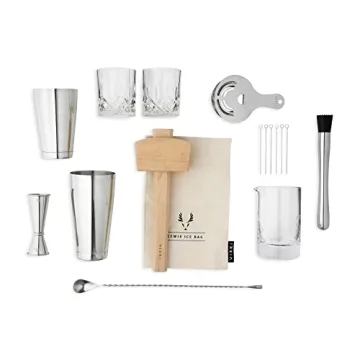Viski 17-Piece Bar Tools Kit for Cocktail Making