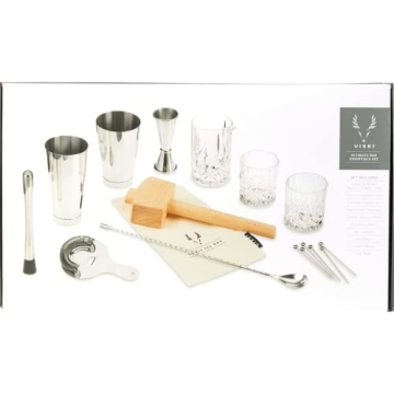 Viski 17-Piece Bar Tools Kit for Cocktail Making
