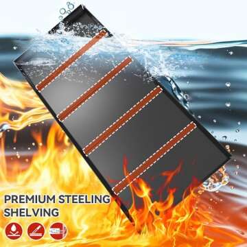 REIBII Heavy Duty Garage Shelving 5-Tier Adjustable Rack