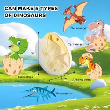 Dinosaur Dough Play Set for 3-8 Year Olds