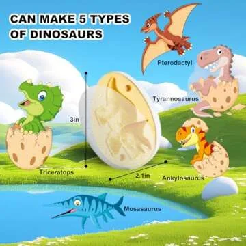 Dinosaur Dough Play Set for 3-8 Year Olds
