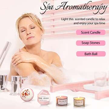 EVOLUX Gift Basket for Women - Birthday Gifts SPA Gift Box for Her Female Friends Daughter Wife Mom - Self Care Package Wine Gift Set for Women Who Have Everything