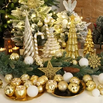 XmasExp 99-Pack Shatterproof Xmas Ball Ornaments