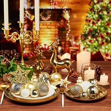 XmasExp 99-Pack Shatterproof Xmas Ball Ornaments