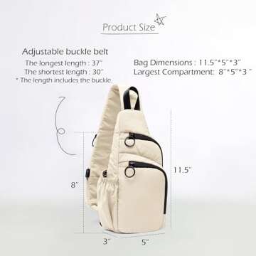 Stylish ODODOS Crossbody Sling Bag for Outdoor Adventures