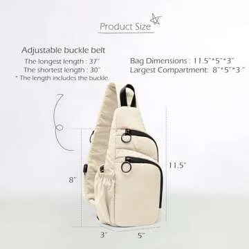 Stylish ODODOS Crossbody Sling Bag for Outdoor Adventures