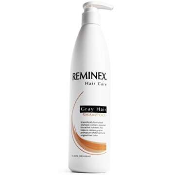 Reminex Anti Grey Hair Shampoo and Conditioner - Color Restore Set to Prevent Gray Hairs and Overall...