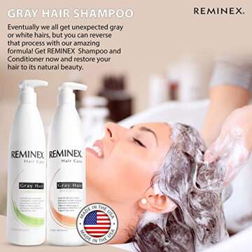 Reminex Anti Grey Hair Shampoo and Conditioner - Color Restore Set