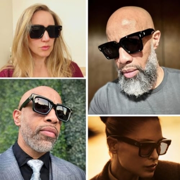 BRMHDY Retro Square Sunglasses with HD UV400 Lenses